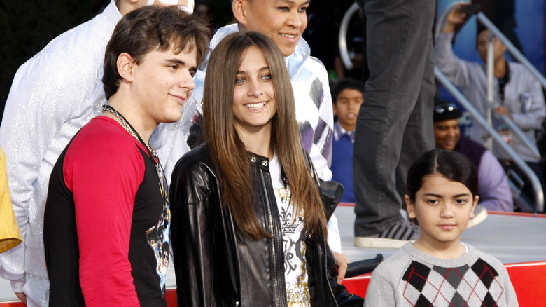 Prince, Paris and Blanket Jackson at event