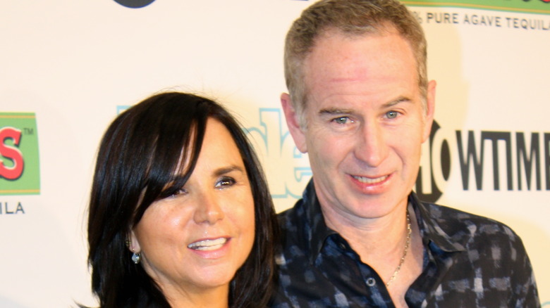 Patty Smyth and John McEnroe smiling