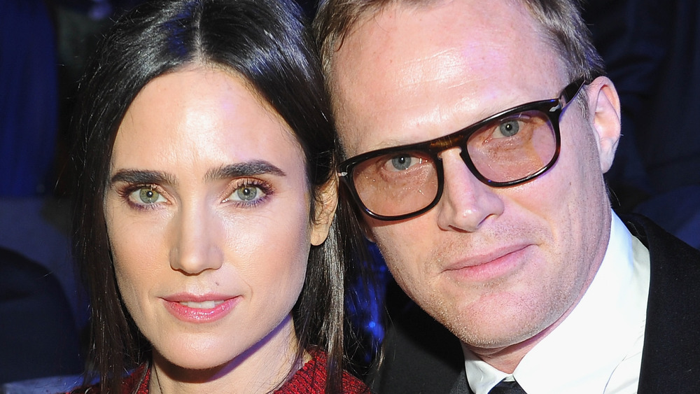 Jennifer Connelly and Paul Bettany sitting together