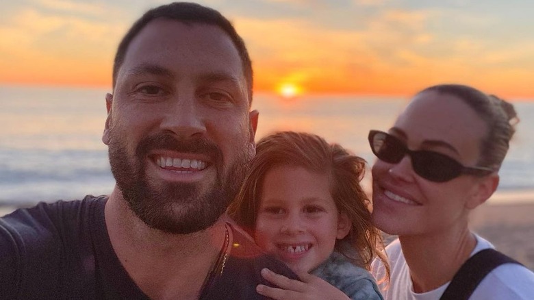 Maksim Chmerkovskiy and Peta Murgatroyd with son Shai