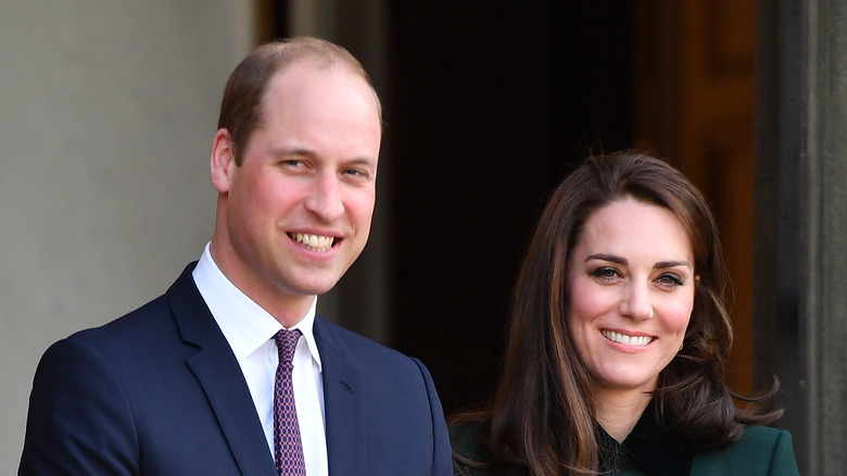 Prince William Kate Middleton smiling