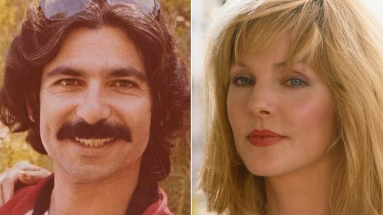 Robert Kardashian smiling, blonde Priscilla Presley