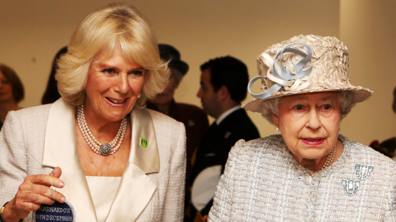 Camilla Parker Bowles and Queen Elizabeth at an event together