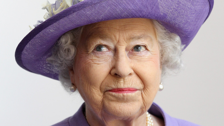 Queen Elizabeth II on the throne