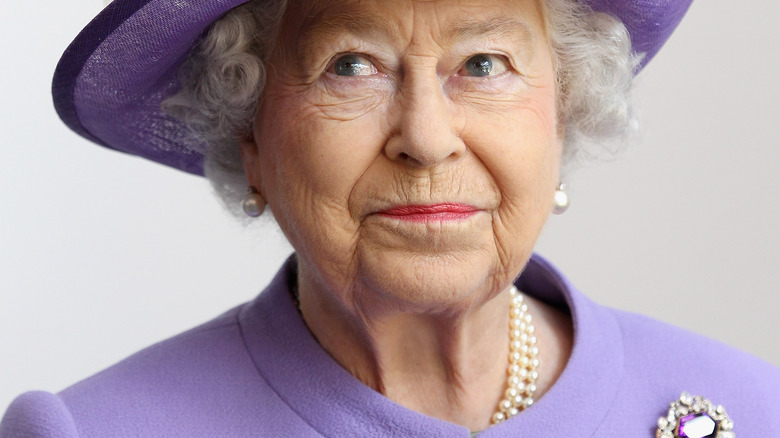 Queen Elizabeth, posing