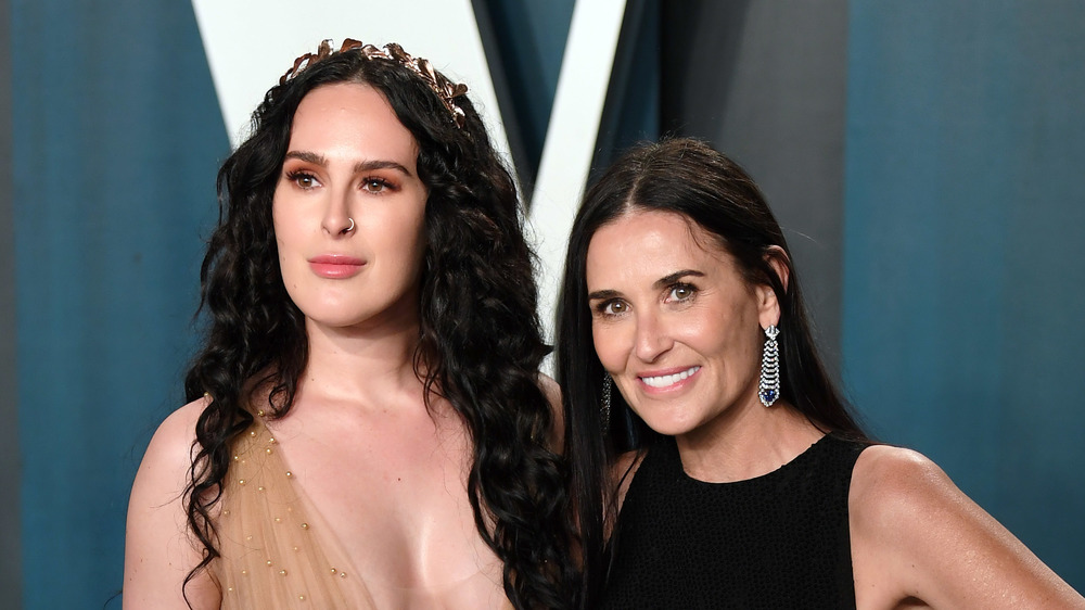 Rumer Willis with Demi Moore on the red carpet