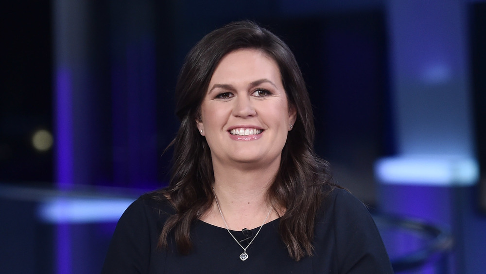 Sarah Huckabee Sanders smiling