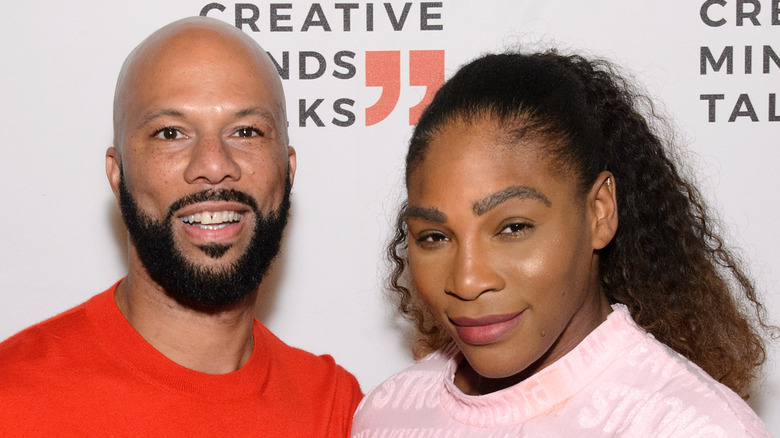Serena Williams and Common smiling together
