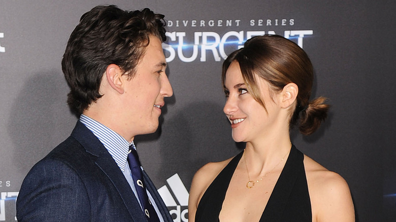 Miles Teller and Shailene Woodley smiling