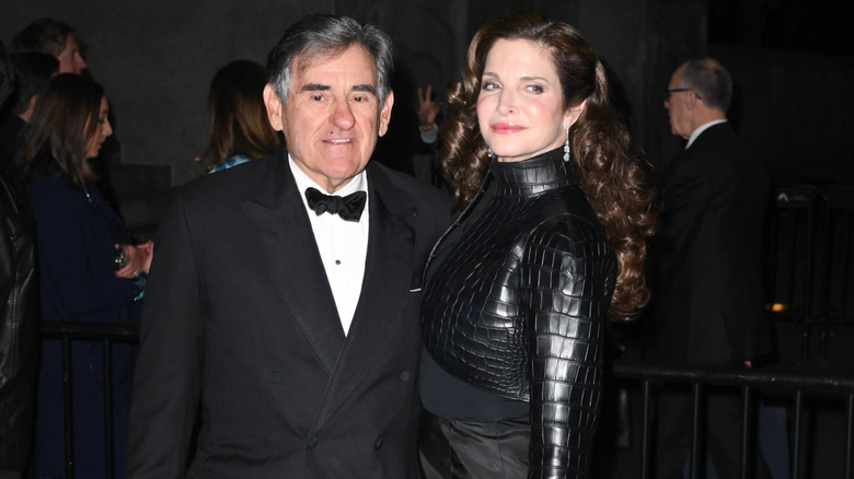 Stephanie Seymour and Peter Brant pose together at the 2025 CFDA Awards