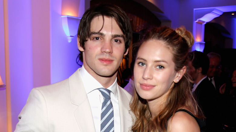 Steven R. McQueen and Dylan Penn smiling