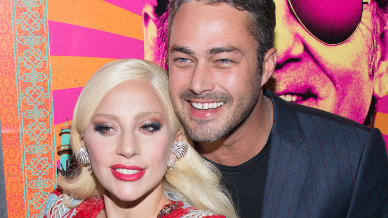 Lady Gaga and Taylor Kinney on the red carpet