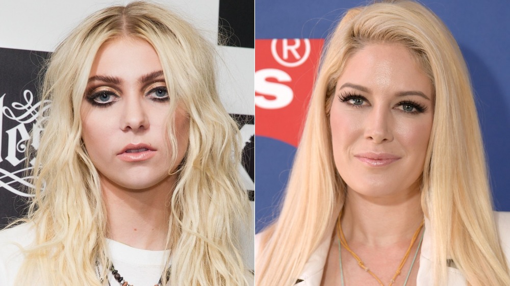 Taylor Momsen, Heidi Montag looking at camera