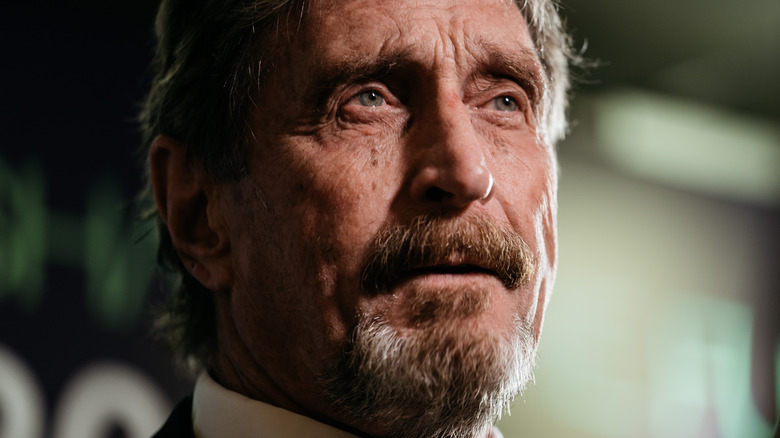 John McAfee looking up