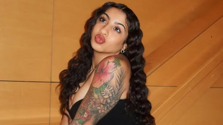 Leanna Lenne posing for cameras