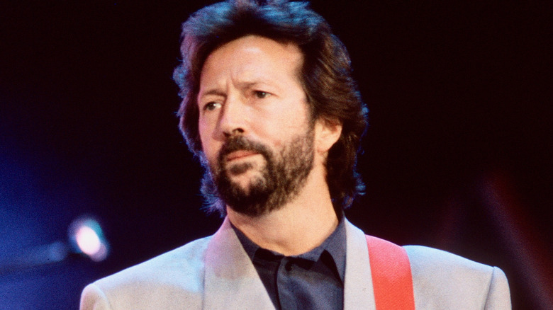 Eric Clapton on stage with guitar