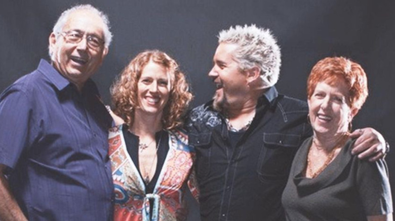 Guy Fieri laughing with family