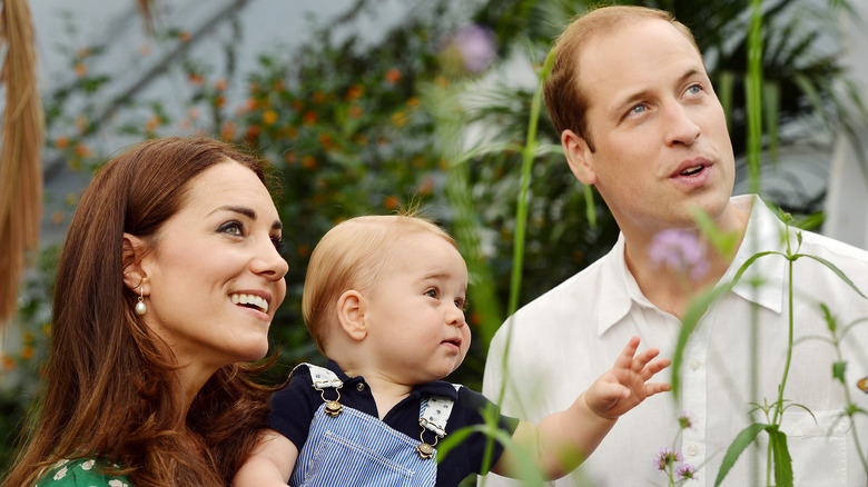 The Wales family outside