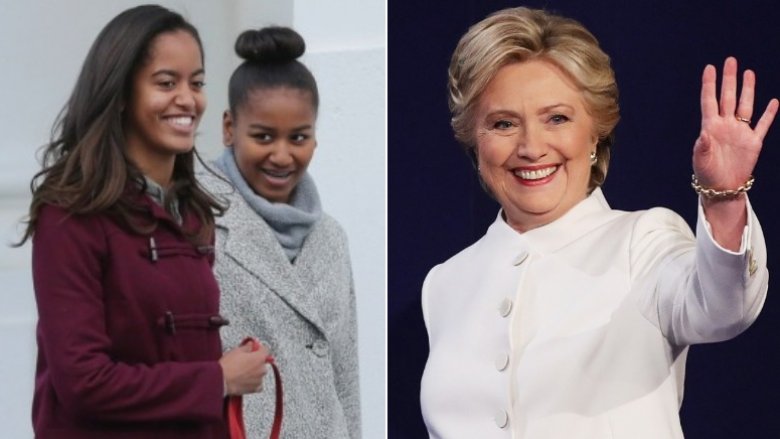 Malia Obama Sasha Obama Hillary Clinton
