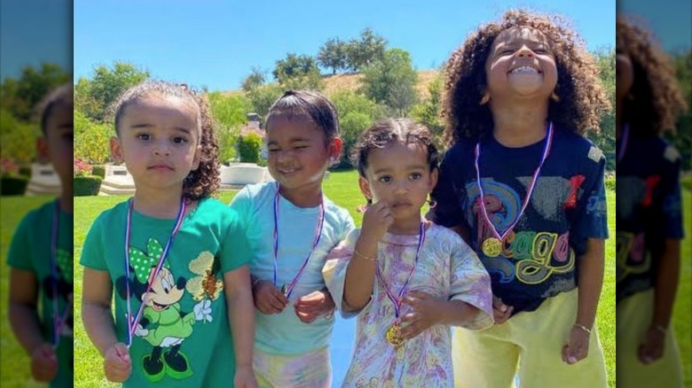 Kardashian kids at a park