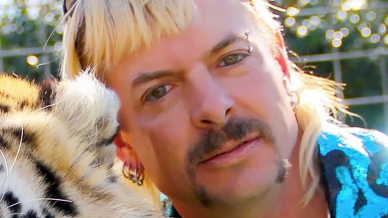 Joe Exotic with a tiger