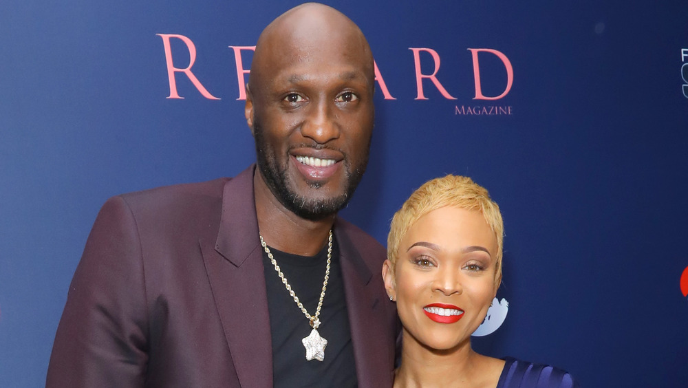 Lamar Odom and Sabrina Parr smiling