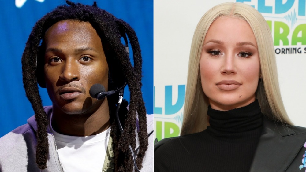 Iggy Azalea and DeAndre Hopkins posing