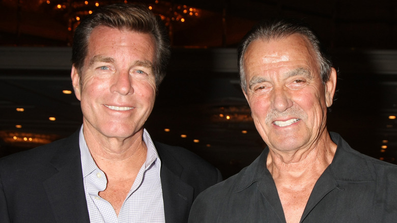 Peter Bergman and Eric Braeden smiling