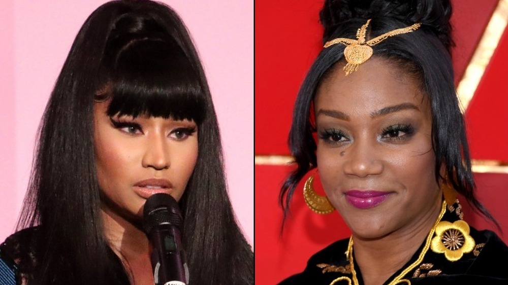 Nicki Minaj and Tiffany Haddish side-by-side