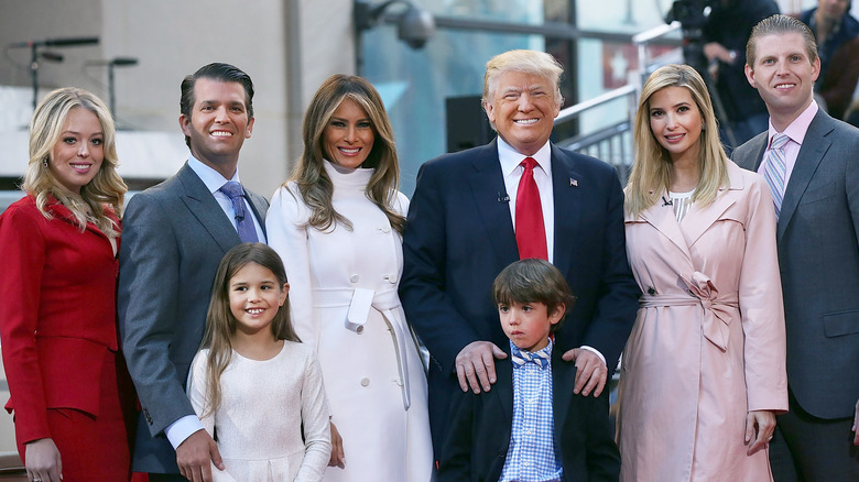 The Trump family smiling