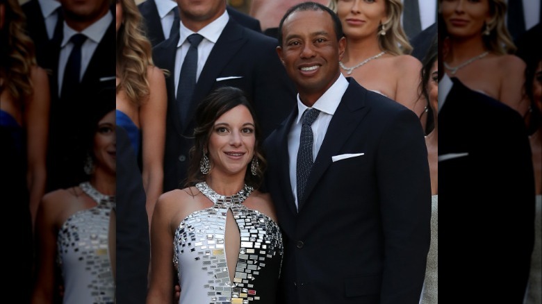 Erica Herman and Tiger Woods