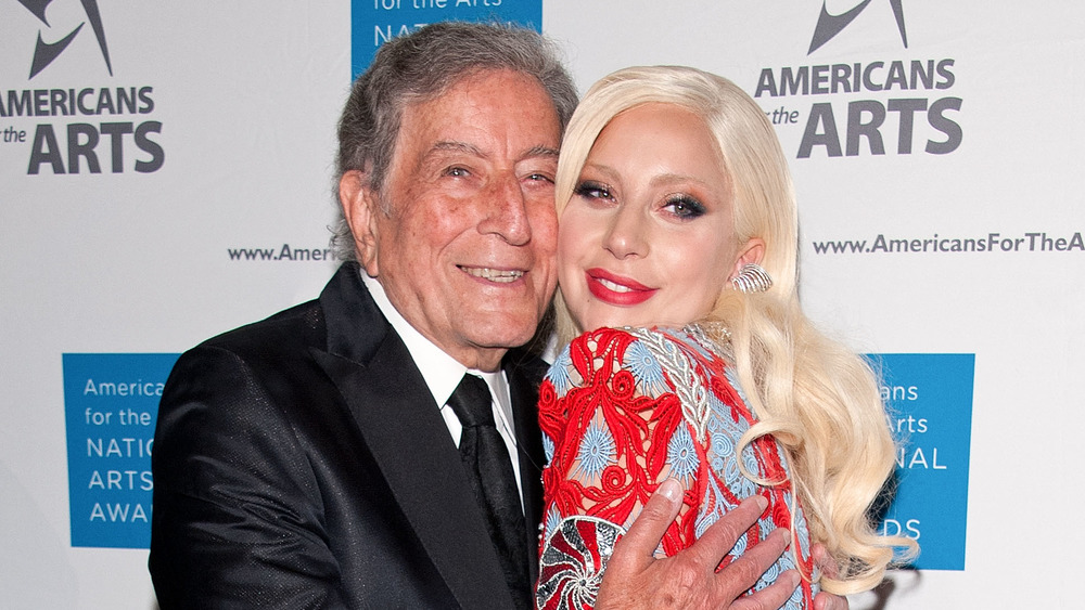 Tony Bennett and Lady Gaga at an event