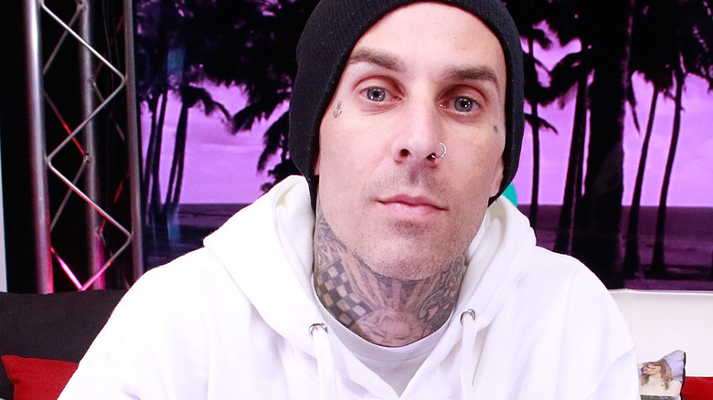 Travis Barker at a book signing
