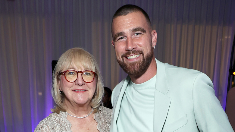 Travis Kelce with mom Donna Kelce