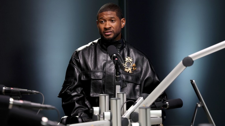 Usher speaking serious