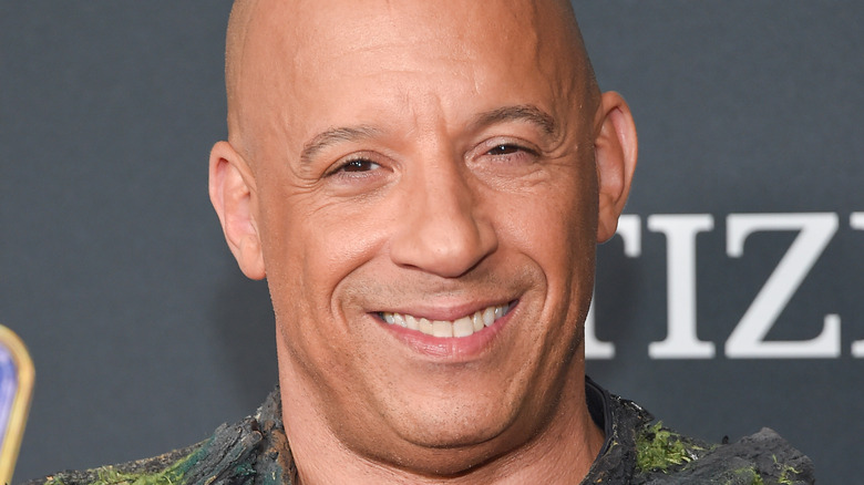 Smiling  Vin Diesel arrives for the "Avengers: End Game" 2019