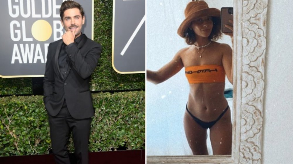 Zac Efron at Golden Globes and Vanessa Valladares in a selfie