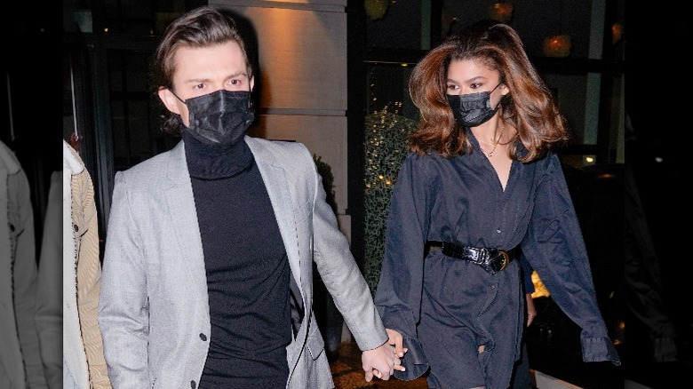 Tom Holland and Zendaya holding hands