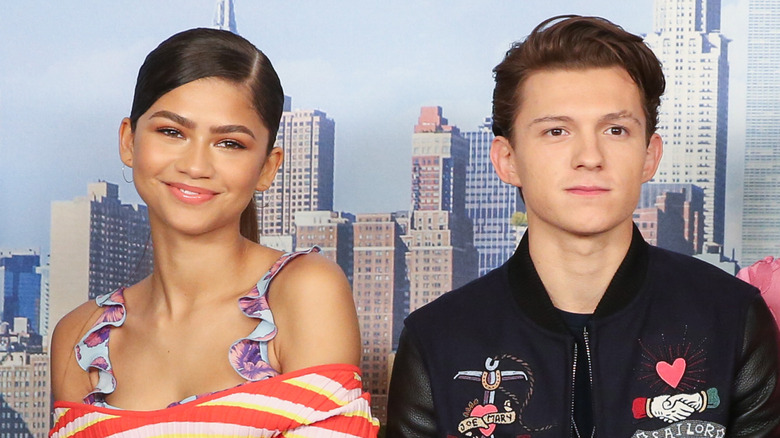 Zendaya and Tom Holland smiling