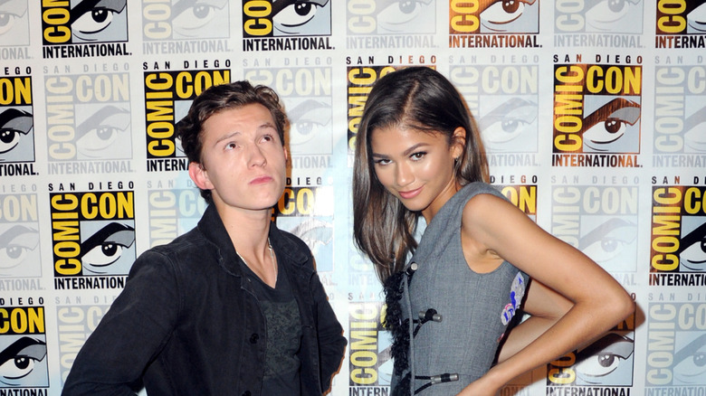 Tom Holland and Zendaya posing