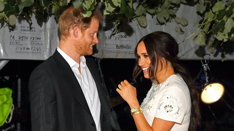 Prince Harry and Meghan Markle laughing