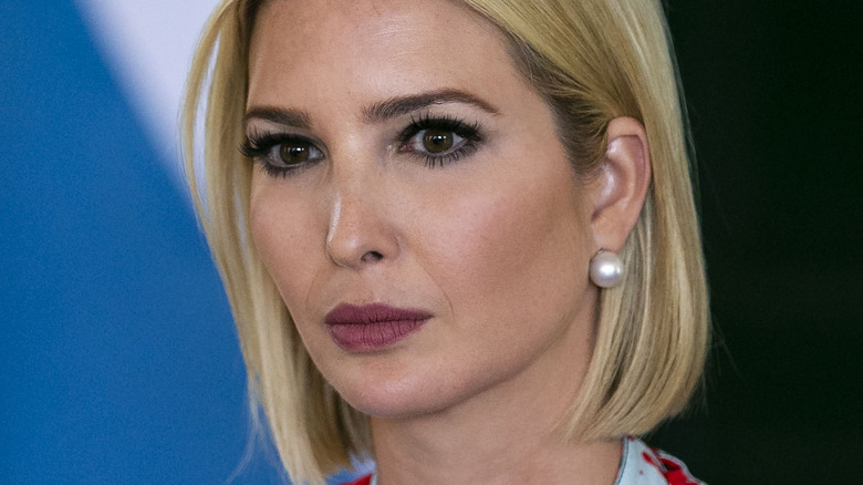 grim-faced Ivanka Trump