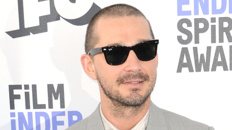 Shia LaBeouf with RayBans on