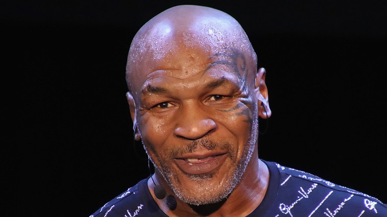 Mike Tyson smiling, close up