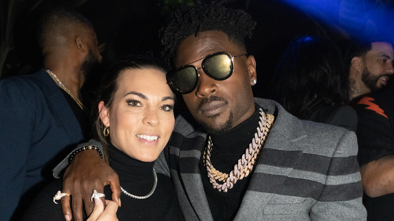 Antonio Brown posing with Chelsie Kyriss