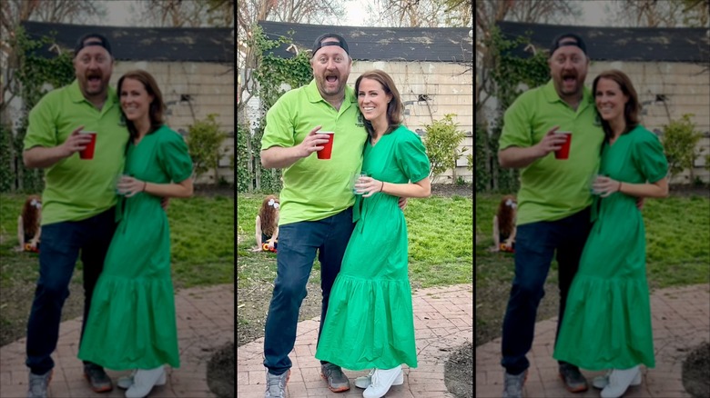 Erin Maguire and husband Conor in matching outfits