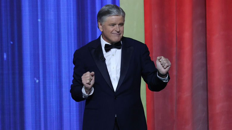 Sean Hannity dancing during the FOX Nation's Patriot Awards at the Tilles Center