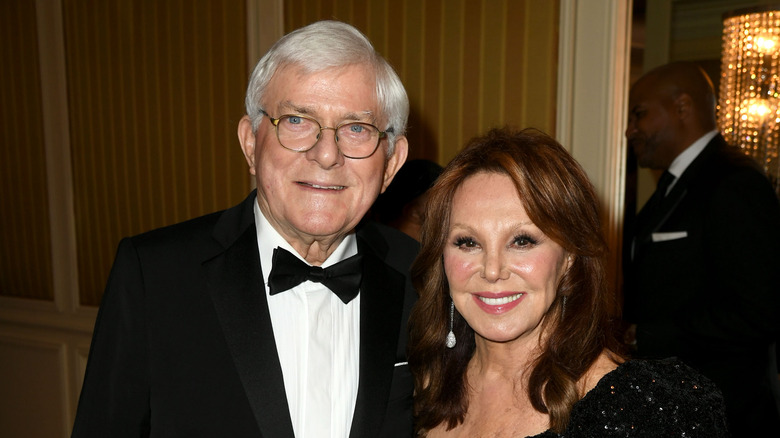 Phil Donahue; Marlo Thomas smiling
