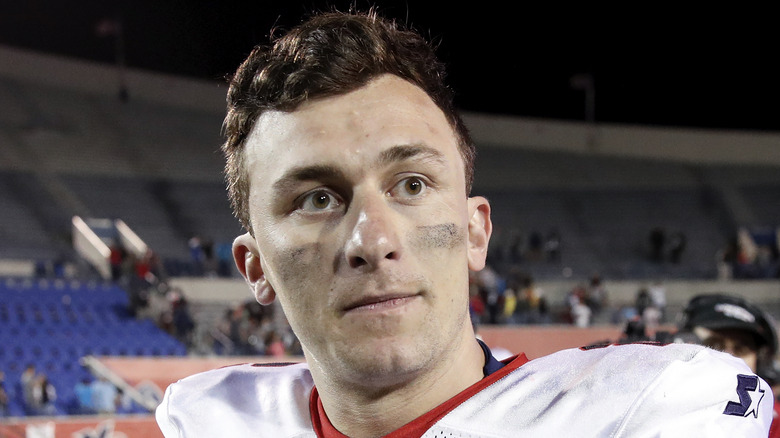 Johnny Manziel on the football field 