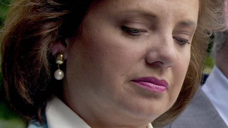 Patsy Ramsey looking somber